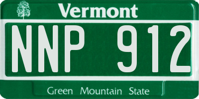 VT license plate NNP912