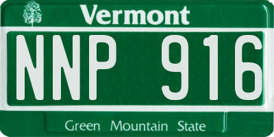 VT license plate NNP916