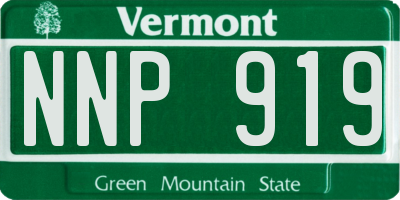 VT license plate NNP919