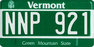 VT license plate NNP921
