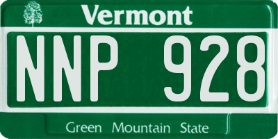 VT license plate NNP928