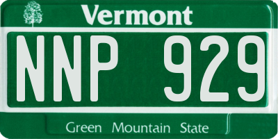 VT license plate NNP929