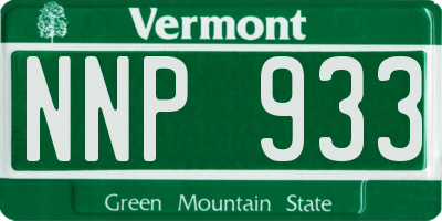 VT license plate NNP933