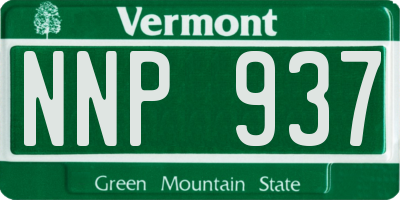 VT license plate NNP937