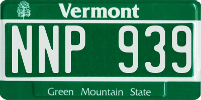 VT license plate NNP939