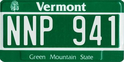 VT license plate NNP941
