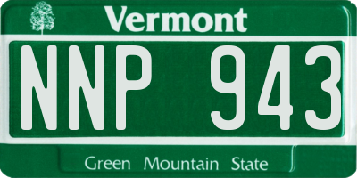 VT license plate NNP943