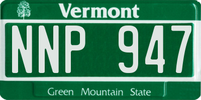 VT license plate NNP947
