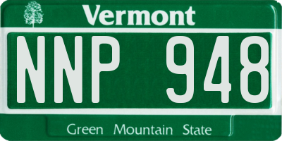 VT license plate NNP948