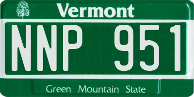 VT license plate NNP951