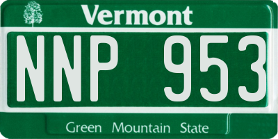 VT license plate NNP953