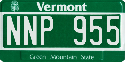 VT license plate NNP955