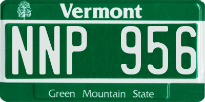 VT license plate NNP956