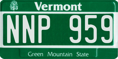 VT license plate NNP959