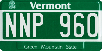 VT license plate NNP960