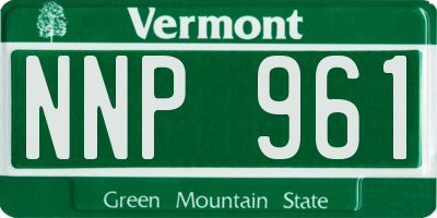 VT license plate NNP961