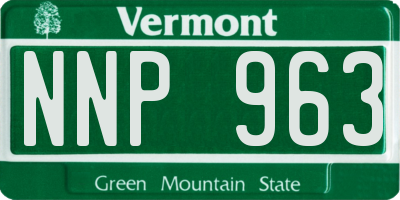 VT license plate NNP963