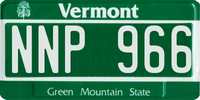 VT license plate NNP966