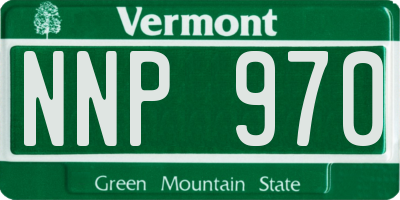 VT license plate NNP970
