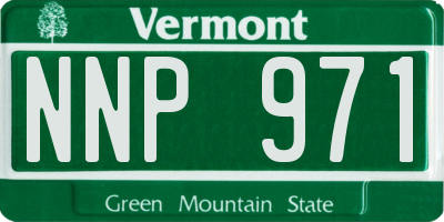 VT license plate NNP971