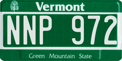 VT license plate NNP972