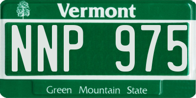 VT license plate NNP975