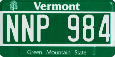 VT license plate NNP984