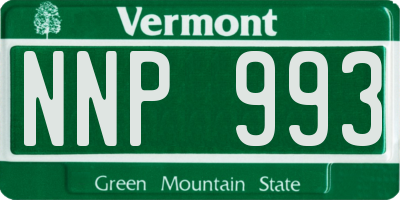 VT license plate NNP993