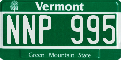 VT license plate NNP995