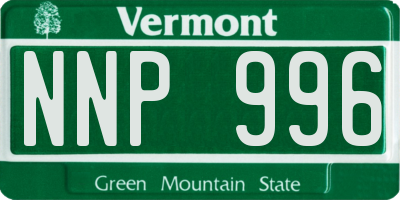 VT license plate NNP996