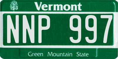 VT license plate NNP997