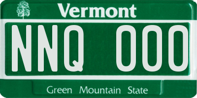 VT license plate NNQ000