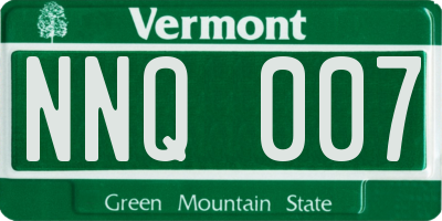 VT license plate NNQ007