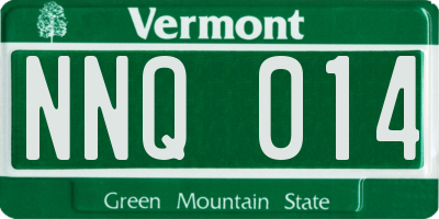 VT license plate NNQ014