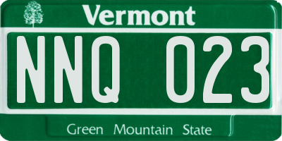 VT license plate NNQ023