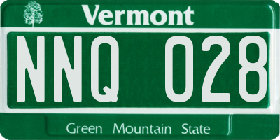 VT license plate NNQ028