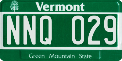 VT license plate NNQ029