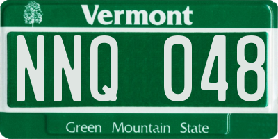 VT license plate NNQ048