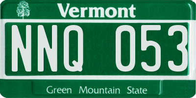VT license plate NNQ053