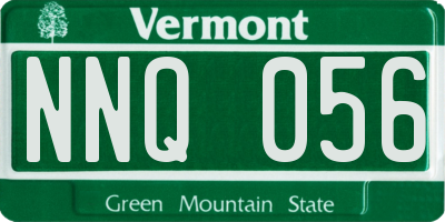 VT license plate NNQ056