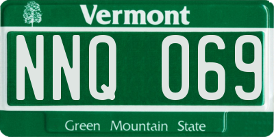 VT license plate NNQ069