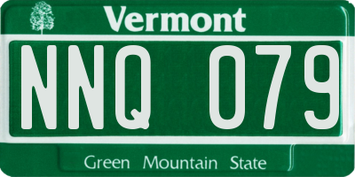 VT license plate NNQ079