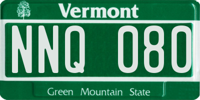 VT license plate NNQ080