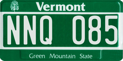 VT license plate NNQ085