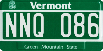 VT license plate NNQ086