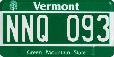 VT license plate NNQ093