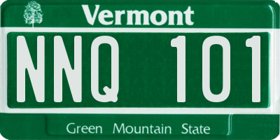 VT license plate NNQ101