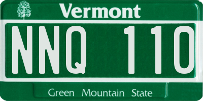 VT license plate NNQ110