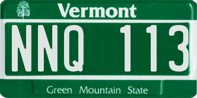 VT license plate NNQ113