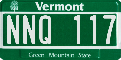 VT license plate NNQ117